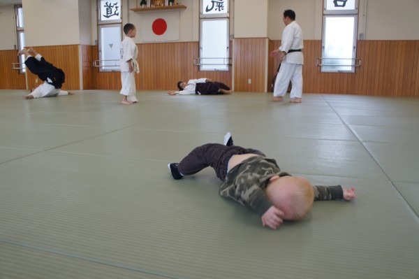 Blake even got in on the action of learning the proper way to fall in the Aikido class.