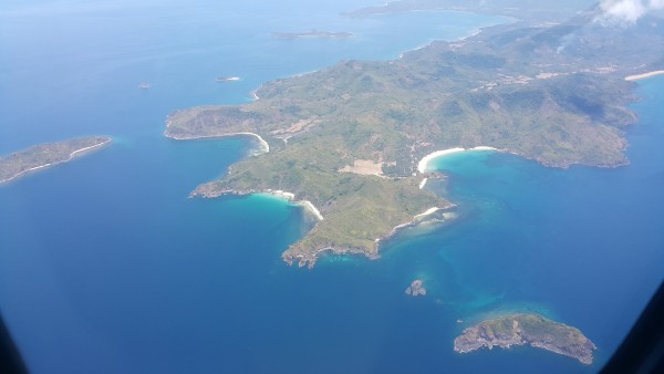 Palawan island as seen from the plane...El Nido is there somewhere.