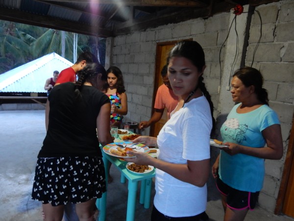 Since it the festivals were taking place, our family feed us a couple of different times at their home. We would eat at a private area on the second floor of the home as guests of honor.