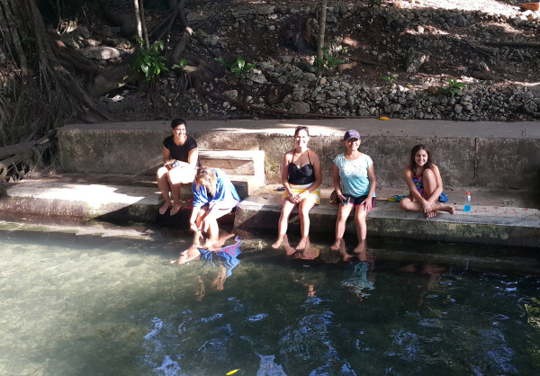 We took our family to the famous Balete Tree and they were able to experience a "fish spa".