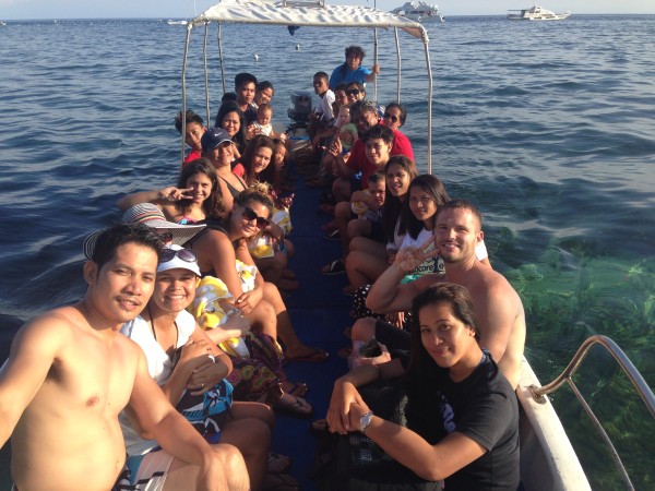 More than 20 of us woke up by 5am to take a boat to Oslob to see whale sharks.