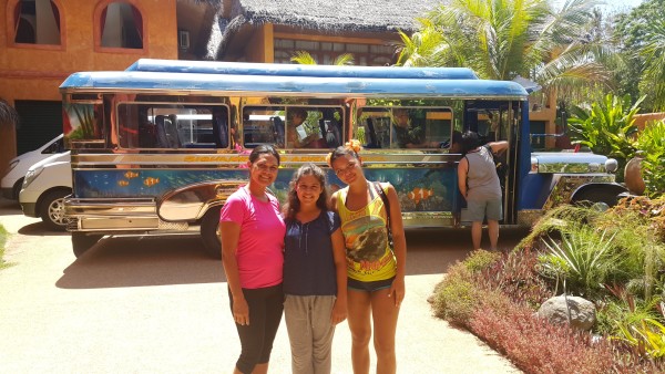 Before we left Siquijor the girls wanted a photo with a jeepney.