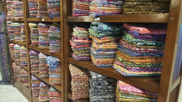 So many different Batik material to chose from.