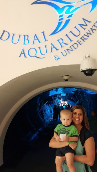 While the older kids stayed home to play with their friends and toys, Blake joined Matt & I at the Dubai Mall where we took him to his first aquarium. 