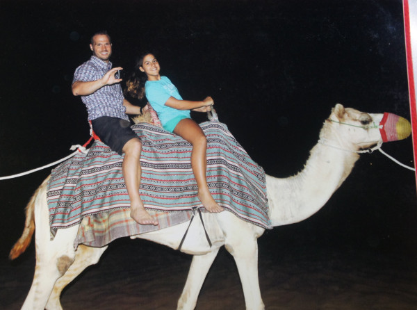 Camel ride was short, but now we can say we rode a camel in the desert.