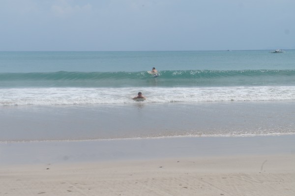 The dads did boogie boards and had some pretty decent size waves.