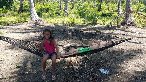 The kids also liked playing on the hammocks.