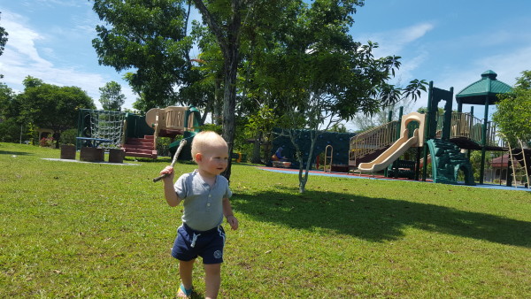 Blake got to experience a real play ground and he LOVED it. A boy with a stick is a pretty great day.