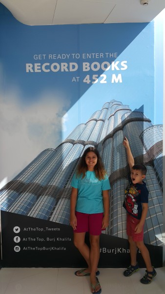 You don't actually go all the way to the top of the building, but still at 452 meters, we made the records books.