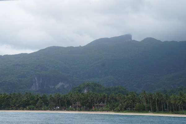 On the boat ride to the Underground River we could see the "Sleeping Giant" in the mountain.