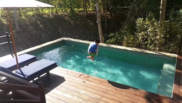 Our private pool that was just outside of our villa.