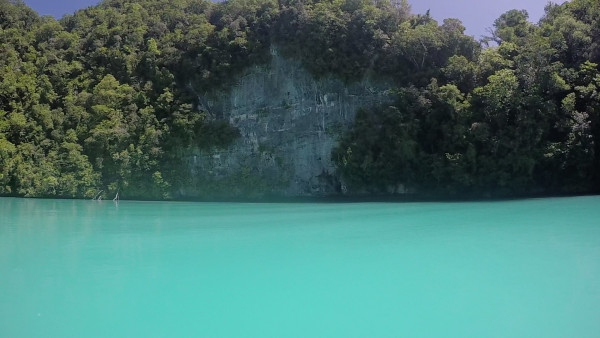 Our last stop on the boat was to a place called "The Milky Way". The water is a gorgeous milky blue color because of the limestone sediment that has settled on the floor of the water cove.