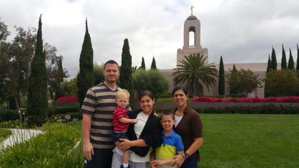 We got to walk around the Newport Beach temple grounds.