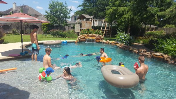 The rain let up and we had beautiful weather for family swim day.