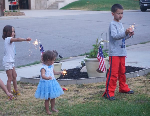 Since we arrived on the 4th of July, it was great to see the kids play with their cousins and use sparklers to celebrate.