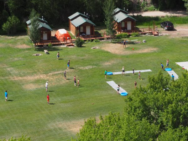 After lunch my aunt and I set up slip-n-slide kickball for anyone who wanted to participate.