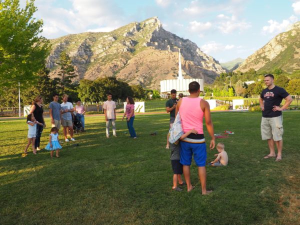 With the weather being so lovely and no humidity I convinced my siblings and their kids to go for a walk. The kids all loved running around on the grass.